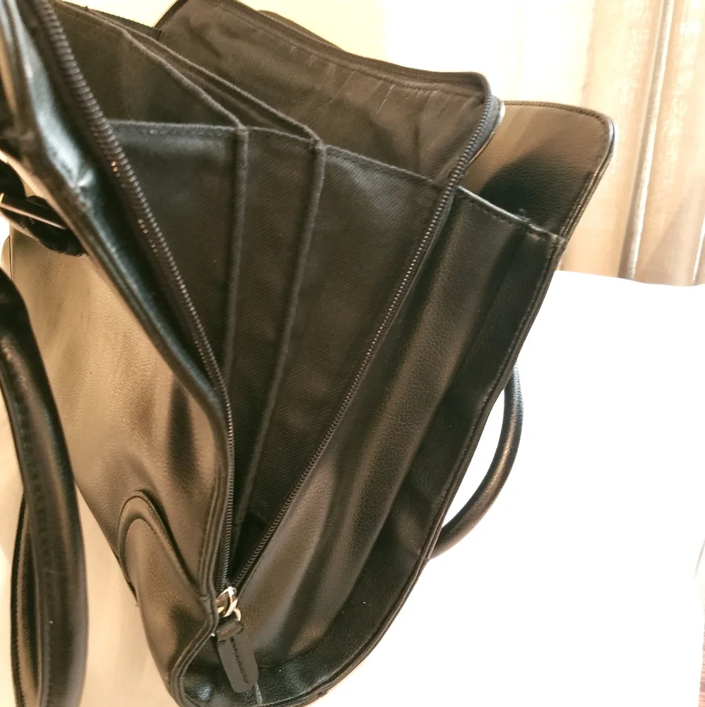 Liz Claiborne Tote Bag Black Work Messenger